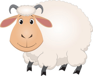 cartoon baby sheep vector image