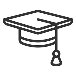 square academic cap vector