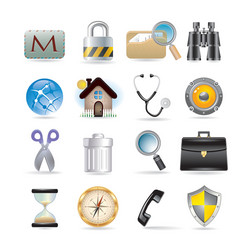 web icons set vector image