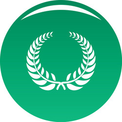 victory wreath icon green vector image