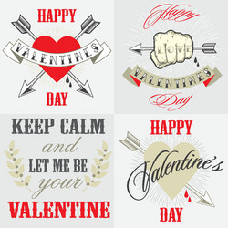 happy valentines day card vector image