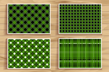 set of seamless tartan patterns vector image