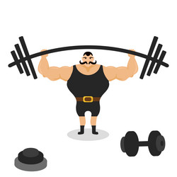 strong man with weight icon vector image