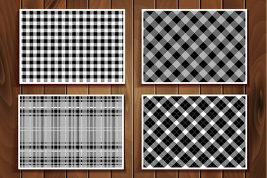 set of seamless tartan patterns vector image