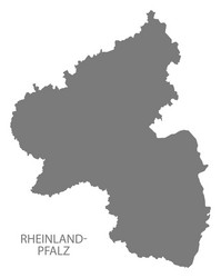 rheinland-pfalz germany map grey vector image