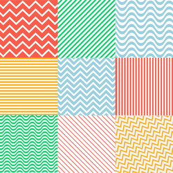 seamless colorful patterns with fabric texture vector image