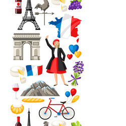 france seamless pattern vector image