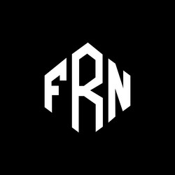 frn letter logo design with polygon shape vector image