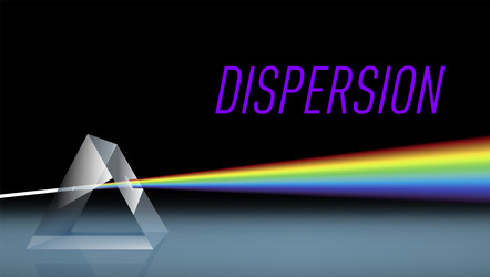 3d light passing through a triangular prism vector image