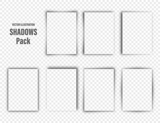 realistic shadows collection page dividers vector image