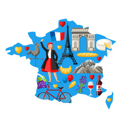 map of france vector image