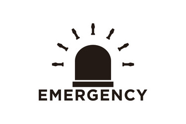 lamp ambulance emergency logo vector image