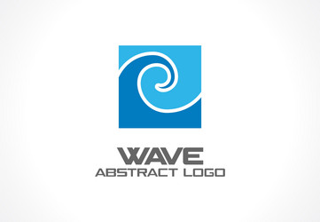 abstract logo for business company eco ocean vector image