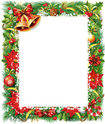 christmas frame vector image