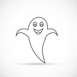 ghost outline icon vector image