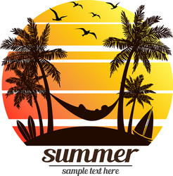 summer vacation vector image