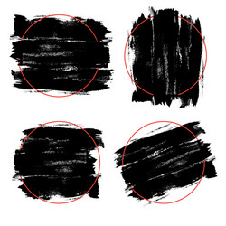 black paint ink brush stroke vector image