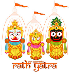 puri jagannatha gods vector image