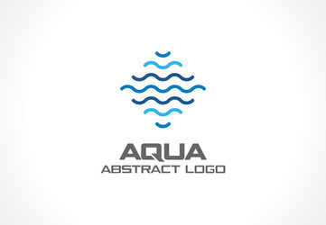 abstract logo for business company eco ocean vector image