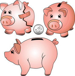 piggy bank vector image