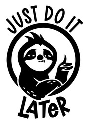 just do it later vector image