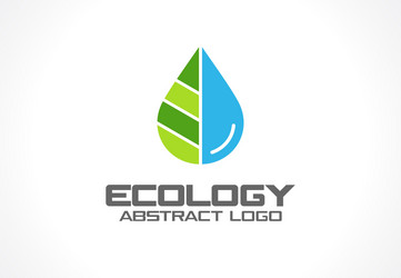 abstract logo for business company eco nature vector image