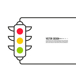 abstract background with traffic light vector image