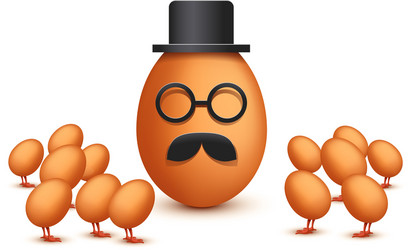 picture boss egg vector image