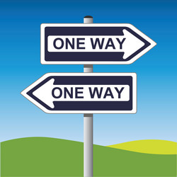 one way sign vector