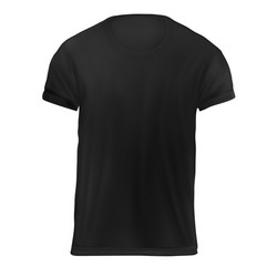 un black mens t-shirt vector image