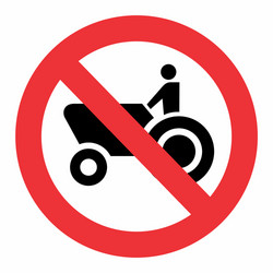 no agricultural machinery traffic sign vector image