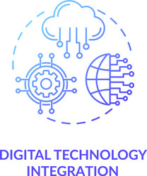 digital technology integration blue gradient vector image