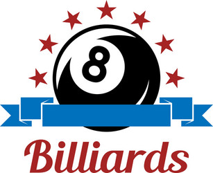 billiard sport symbol vector image