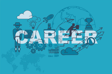 career banner background design concept vector image