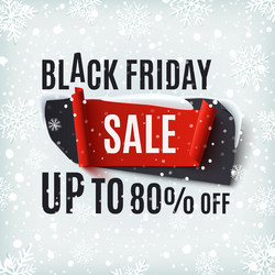 black friday sale abstract banner vector image