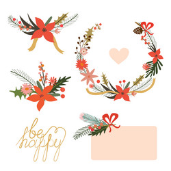 floral holiday designs vector image