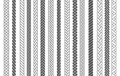 textile braids patterns vector image