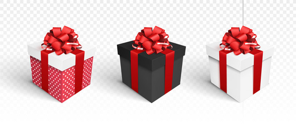 gift boxes isolated on white vector image