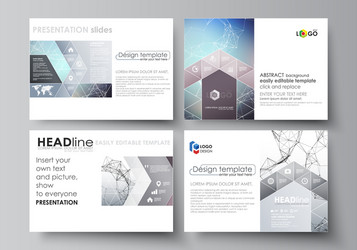 set of business templates for presentation slides vector image