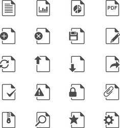 document flat icons vector image