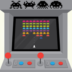 invaders arcade machine vector image