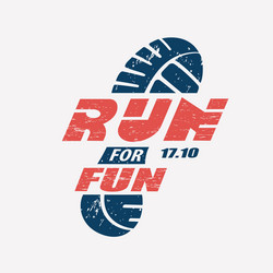 run symbol in grunge style marathon icon poster vector image