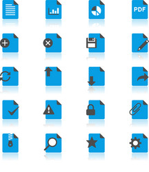 document flat with reflection icons vector image