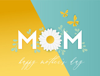 happy mothers day holiday banner mother card vector image