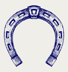 horseshoe vector image