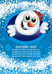 snowman card vector image