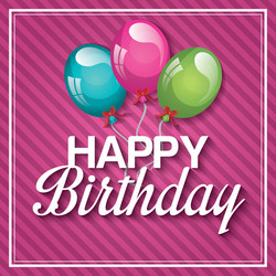 happy birthday design vector image