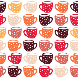 cups seamless pattern vector image