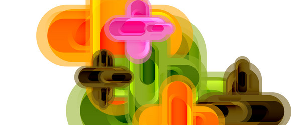 modern glass cross shape abstract vector