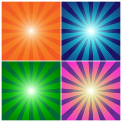 rays background set vector image